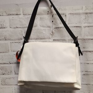 Coach White and Black Shoulder Bag
